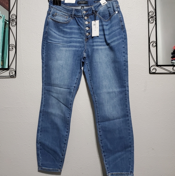 Judy Blue Denim - Judy Blue high waisted button fly skinny jeans